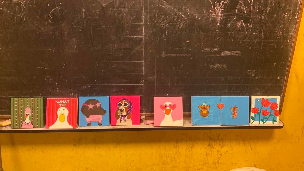 Artistieke canvas kunstwerken, Antiek en Kunst, Ophalen