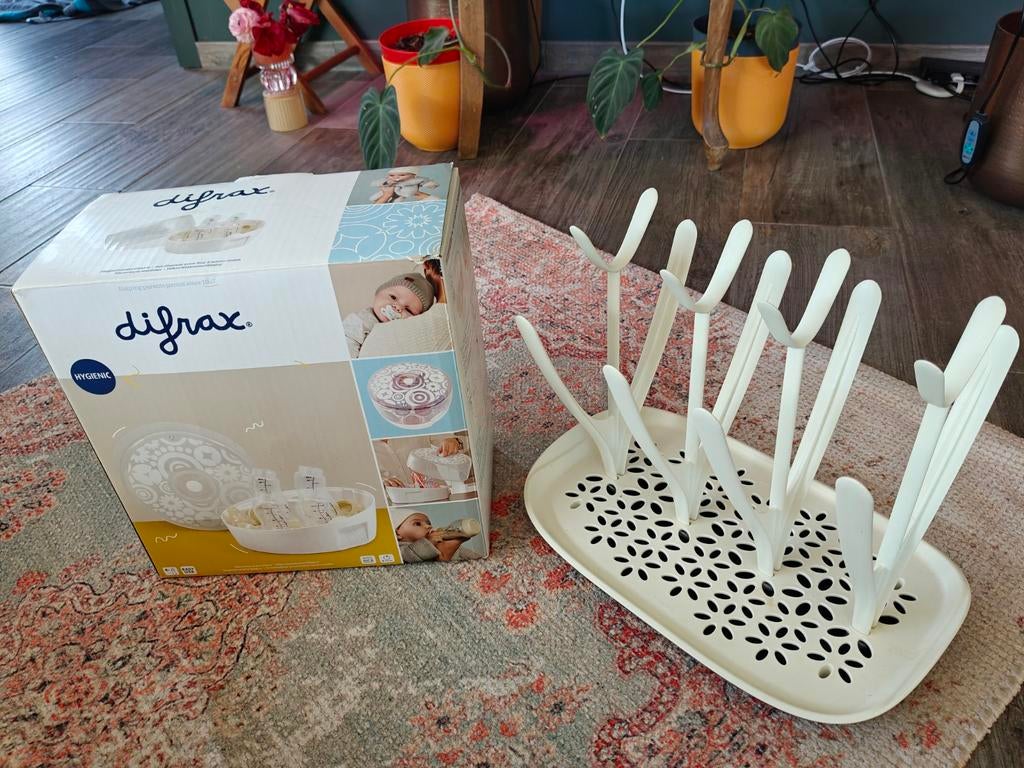 Difrax sterilisator + droogrek, Kinderen en Baby's, Babyvoeding en Toebehoren, Ophalen, Sterilisator