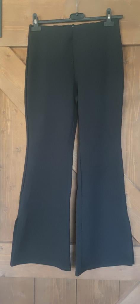Zwarte strech broek met split - Comma - maat 38, Ophalen, Maat 38/40 (M)