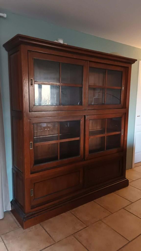 bibliothèque en chêne massif, Avec porte(s), 150 à 200 cm, Utilisé, 25 à 50 cm