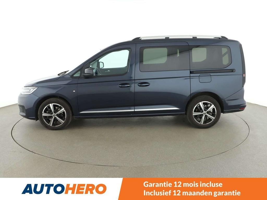 Volkswagen Caddy 1.5 TSI Style Maxi (bj 2023, automaat), Auto's, 158 g/km, Euro 6, Blauw, 7 zetels