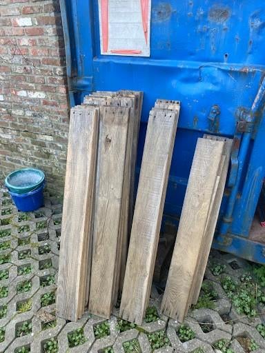 Prachtige partij Oud Eiken planken –Rustiek Barnwood +-6.5m, Doe-het-zelf en Bouw, Ophalen, Gebruikt, Minder dan 25 mm, Eiken