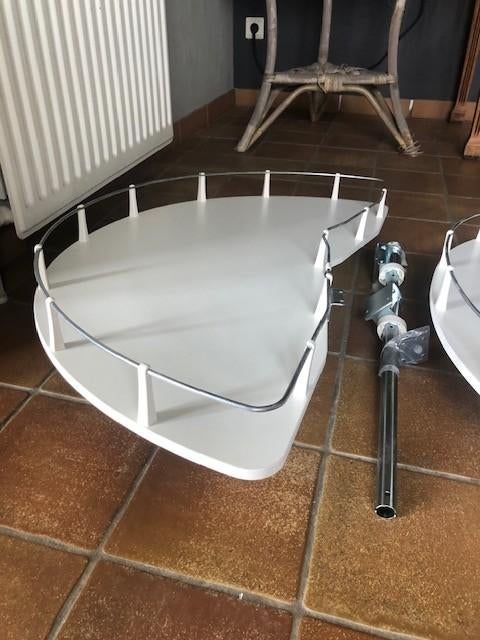 hoekkast carrousel (zo goed als nieuw) wit, Huis en Inrichting, Keuken | Keukenelementen, Ophalen, Wit, 50 tot 100 cm, Zo goed als nieuw