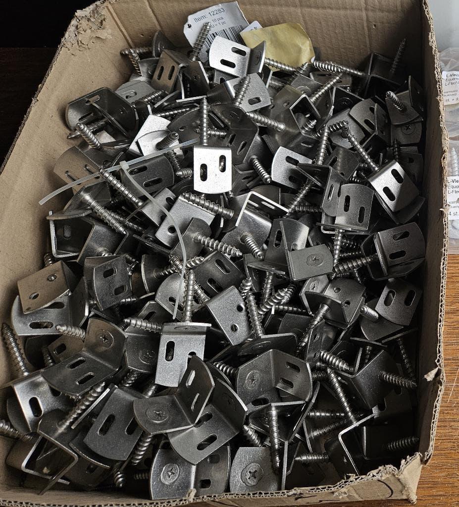 Schermsteun RVS Nieuw, Ophalen, Schroeven, Nieuw, Inox