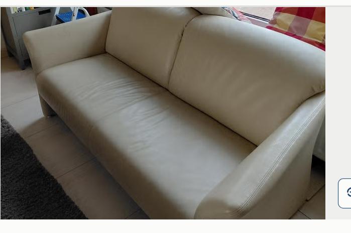 canapé koinor clair et confortable, cuir Model Focus, Enlèvement, Utilisé