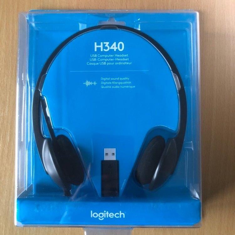 Logitech H340 USB headset - nieuw in verpakking, Computers en Software, Headsets, Logitech, Mute-functie, Nieuw, On-ear