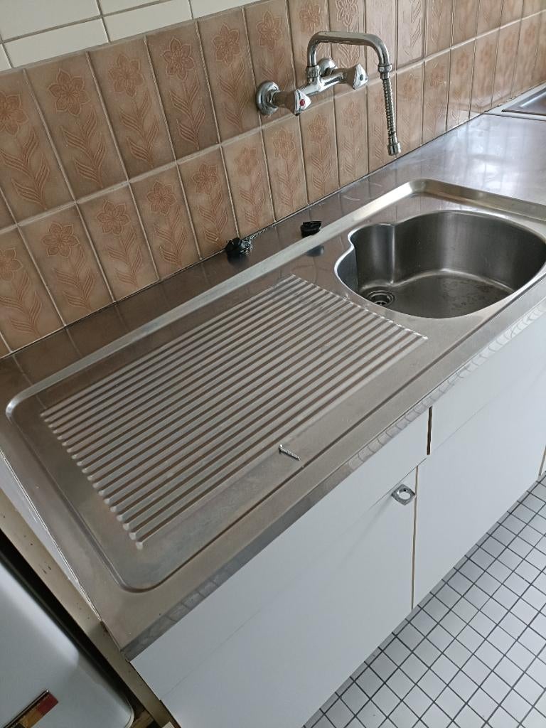 Évier de cuisine vintage en inox, Moins de 25 cm, Autres couleurs, Utilisé, 50 à 100 cm