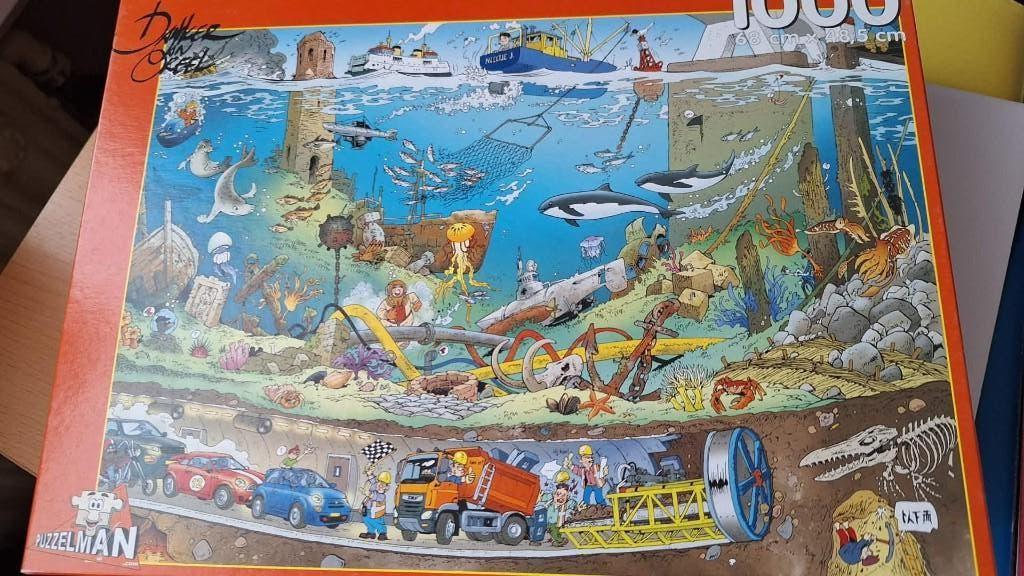 5 puzzels van de puzzelman, Hobby en Vrije tijd, Ophalen of Verzenden, 500 t/m 1500 stukjes, Zo goed als nieuw, Legpuzzel