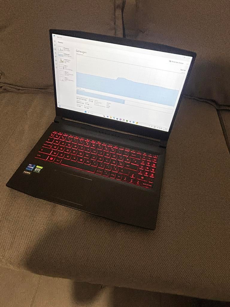 Gaming laptop msi, Computers en Software, Windows Laptops, Zo goed als nieuw, SSD, 16 GB, Azerty, Gaming, Ophalen