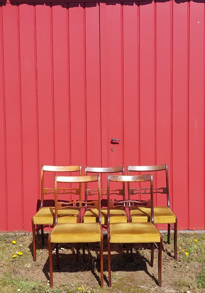 Vintage stoelen set, Ophalen, Zo goed als nieuw, Stof, Art Deco