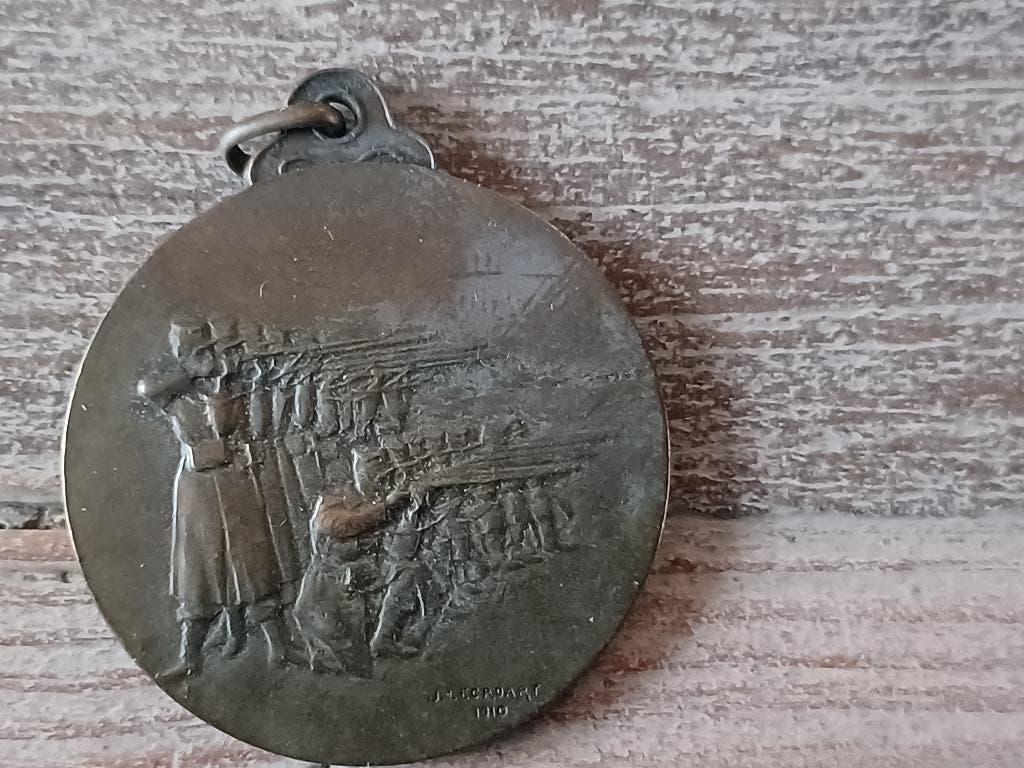 medaille 1913 concours de tir 3e prix mauser, Ophalen of Verzenden, Brons