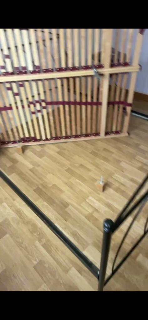 Lit fer forge avec sommier, Enlèvement ou Envoi, Utilisé