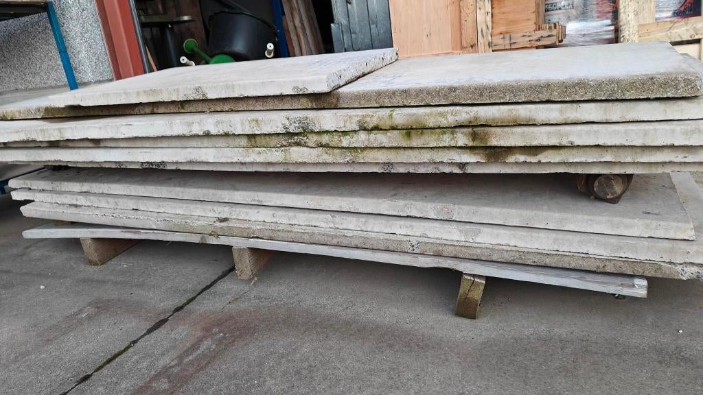 Betonnen boordplaten afsluitplaten 2mx50cm x 3,5cm 8,5 stuks, Neuf, Bordure, 25 à 50 cm, Béton