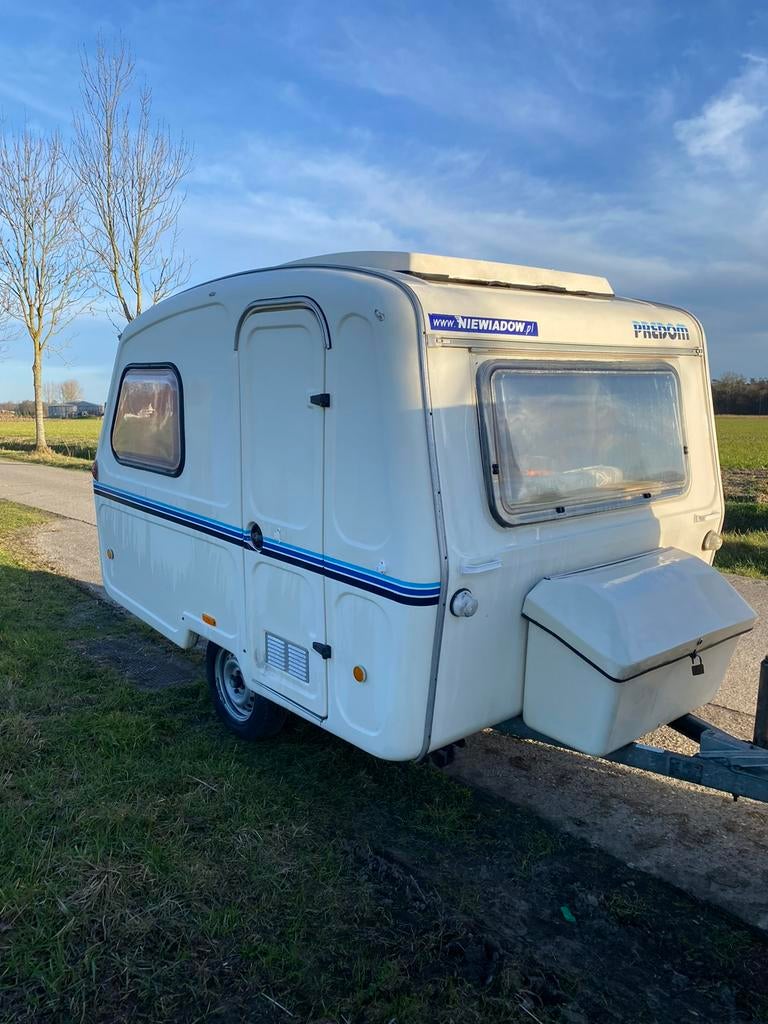 Caravan predom, 475kg + voortent, Caravanes & Camping, Caravanes, Particulier, Predom, Toit relevable, Enlèvement