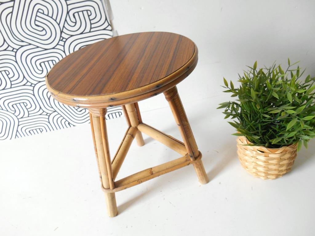 Table d'appoint en rotin Expo '58 Era, Enlèvement ou Envoi, Maison et Meubles