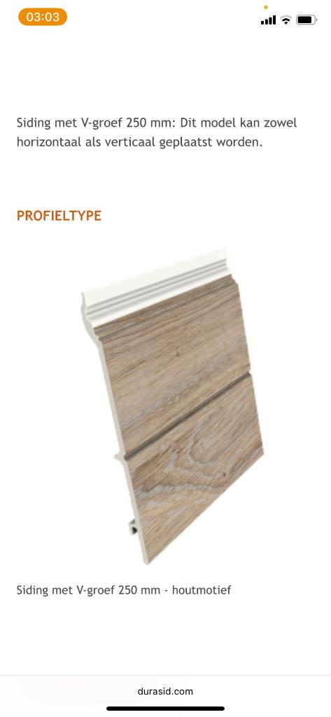 Durasid gevelbekleding woodland oak, Ophalen, Nieuw