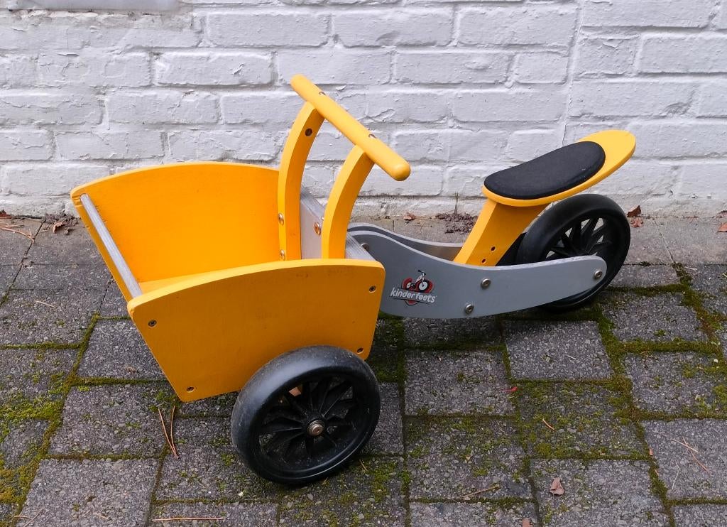 Houten bak- & loopfietsje. Vanaf 1 jaar. Verstelbaar., Ophalen, Gebruikt, Loopfiets