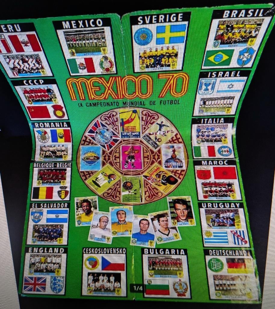 AFFICHE PUBLICITAIRE PANINI COUPE DU MONDE FOOT MEXICO 70, Collections, Envoi