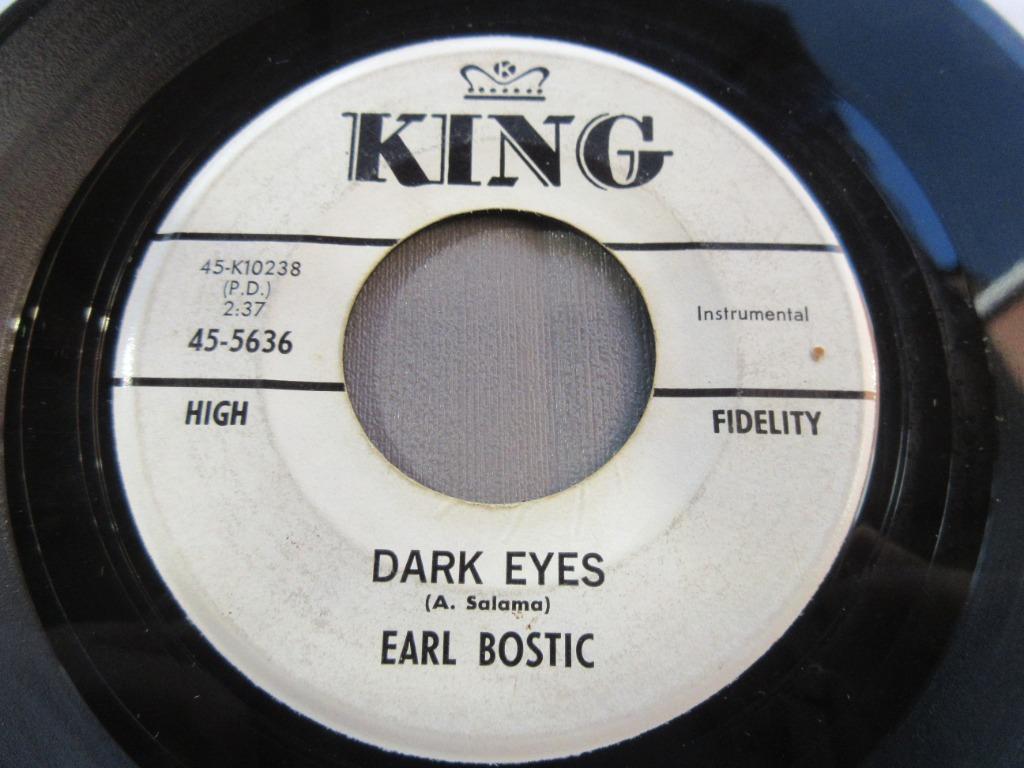 Earl Bostic - Dark eyes   King 5636 promo, Gebruikt, 7 inch, Single, Ophalen of Verzenden