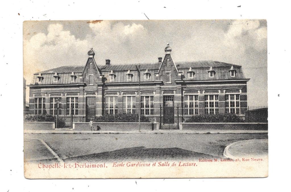 Chapelle-lez-Herlaimont NA73: Ecole Gardienne et Salle de Le, Envoi, Avant 1920, Affranchie, Hainaut