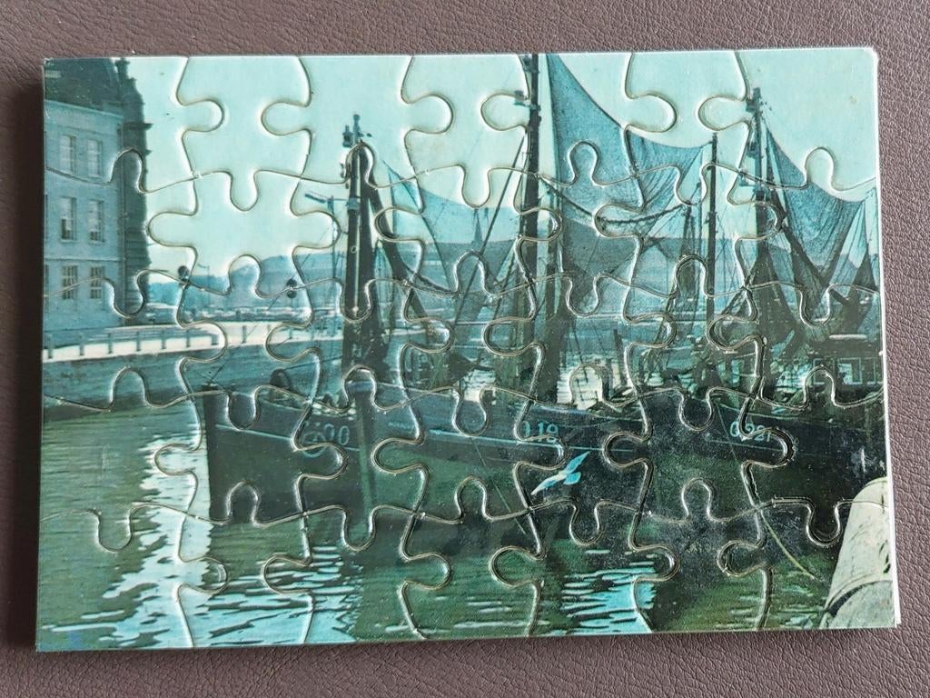 Carte postale (puzzle) Souvenir de la Côte Belge Rare, Enlèvement ou Envoi