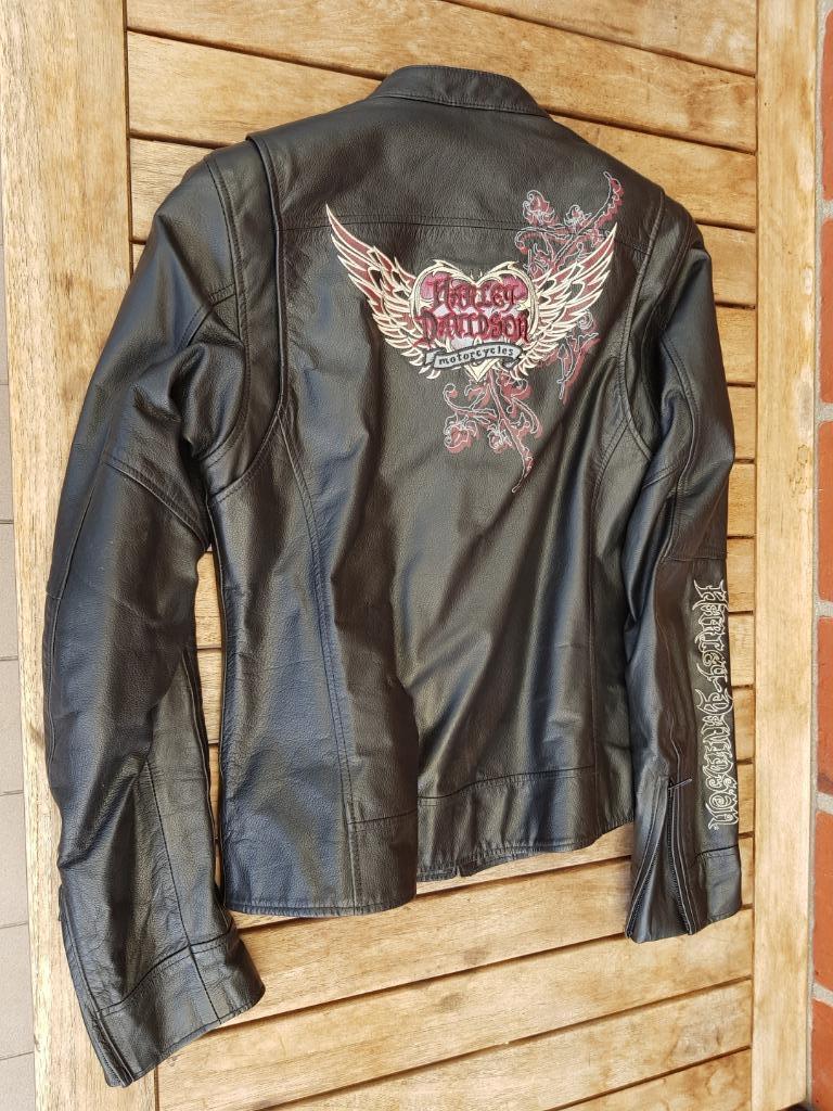 HARLEY DAVIDSON LEDEREN JAS, Motoren, Jas | leer, Harley Davidson, Ophalen of Verzenden, Dames