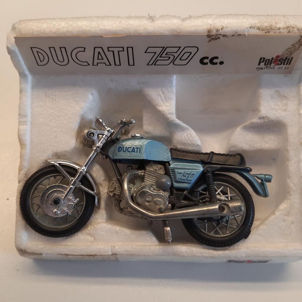 DUCATI POLISTIL 1/24 750 cc. POLITOYS GT.53*VINTAGE 1975*, Collections, Enlèvement, Neuf, Motos