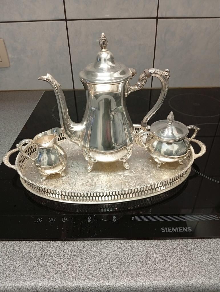 Verzilverd theeservies VINERS Alpha Plate, Ophalen of Verzenden, Zilver