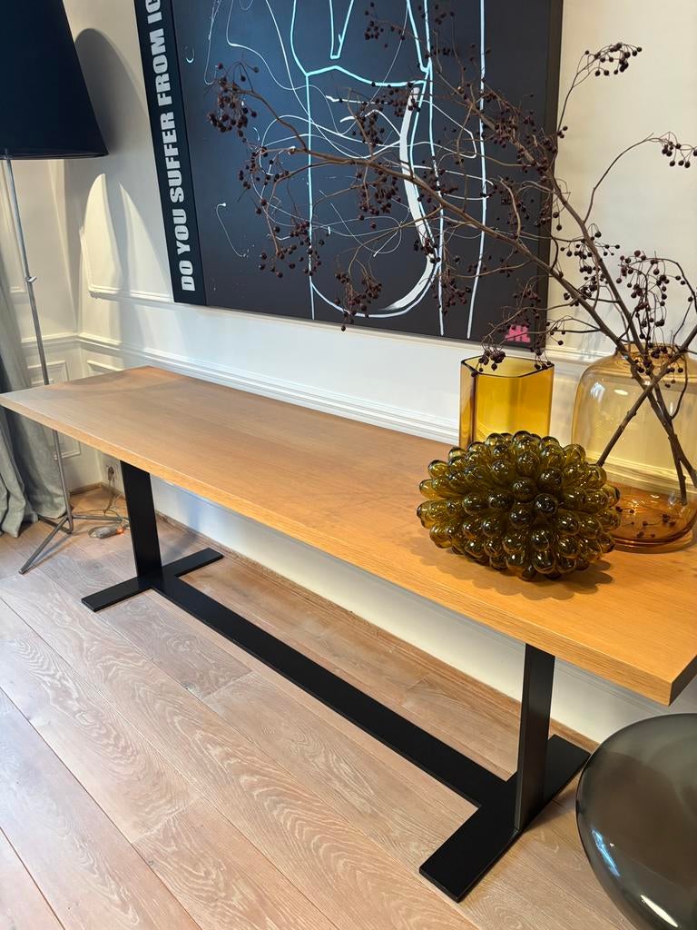 B&B Italia side table by Antonio Citterio, Ophalen, Eikenhout, 200 cm of meer, Zo goed als nieuw