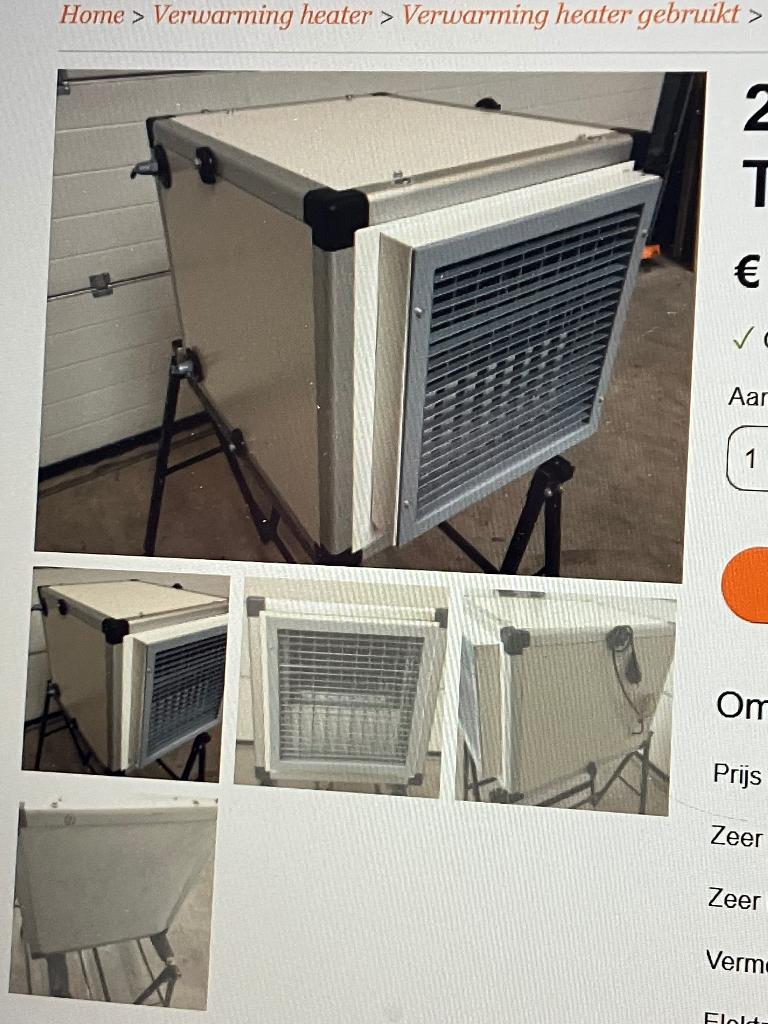 Lucht verwarming Thermo Air UH9, Ophalen, Nieuw, Overige typen
