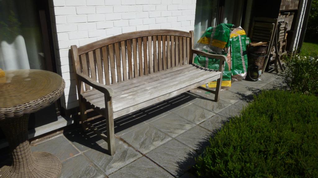 T E A K  Z I T B A N K, Jardin & Terrasse, Bancs de jardin, Enlèvement, Utilisé, Bois de teck