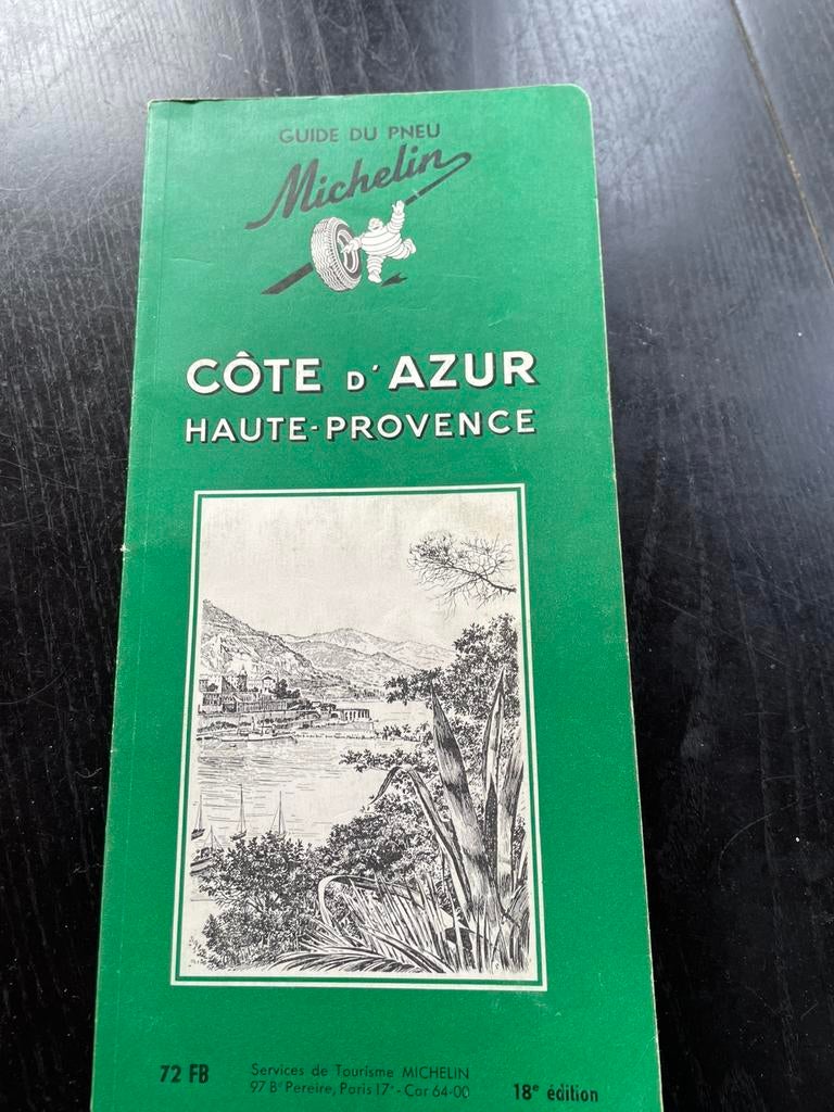Vintage michelin reisgids Côte d’Azur . 1962, Ophalen of Verzenden, Zo goed als nieuw, Michelin