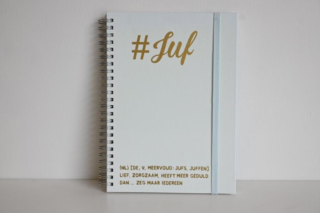 Gepersonaliseerd notitieboekje A5 - #juf, Diversen, Notitieboeken, Ophalen of Verzenden, Nieuw, A5