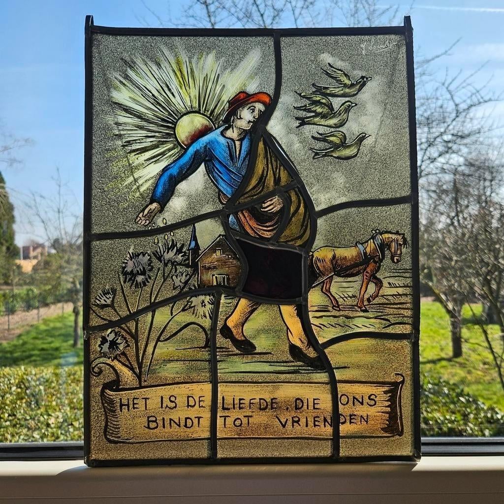 Vitraux de l'artiste J. Soentje., Antiquités & Art, Enlèvement ou Envoi