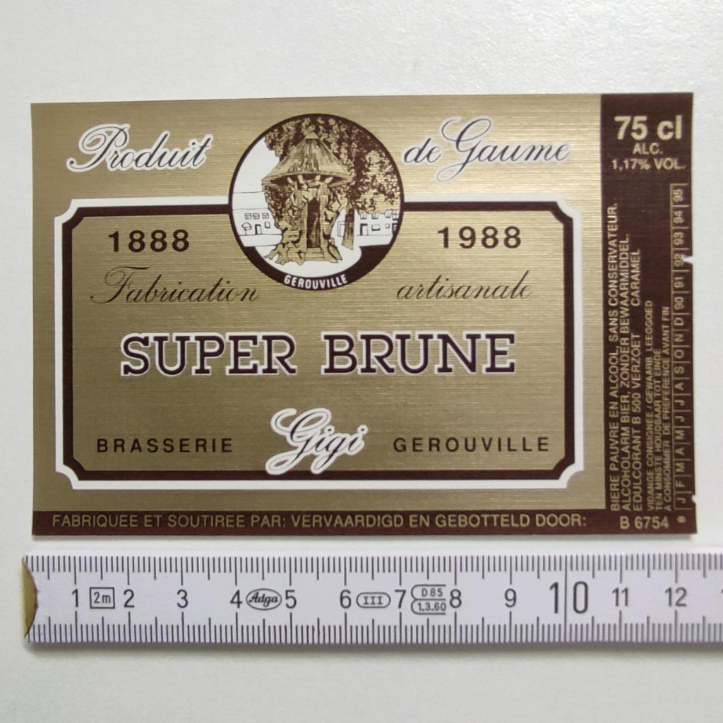étiquette bière neuve Brasserie Gigi Gerouville, Collections, Enlèvement ou Envoi, Neuf