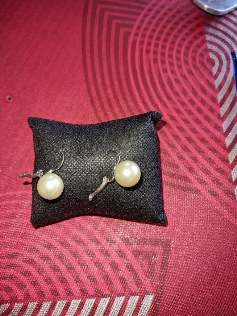 nr 12 oorbellen, Bijoux, Sacs & Beauté, Boucles d'oreilles, Enlèvement ou Envoi, Blanc, Argent, Neuf