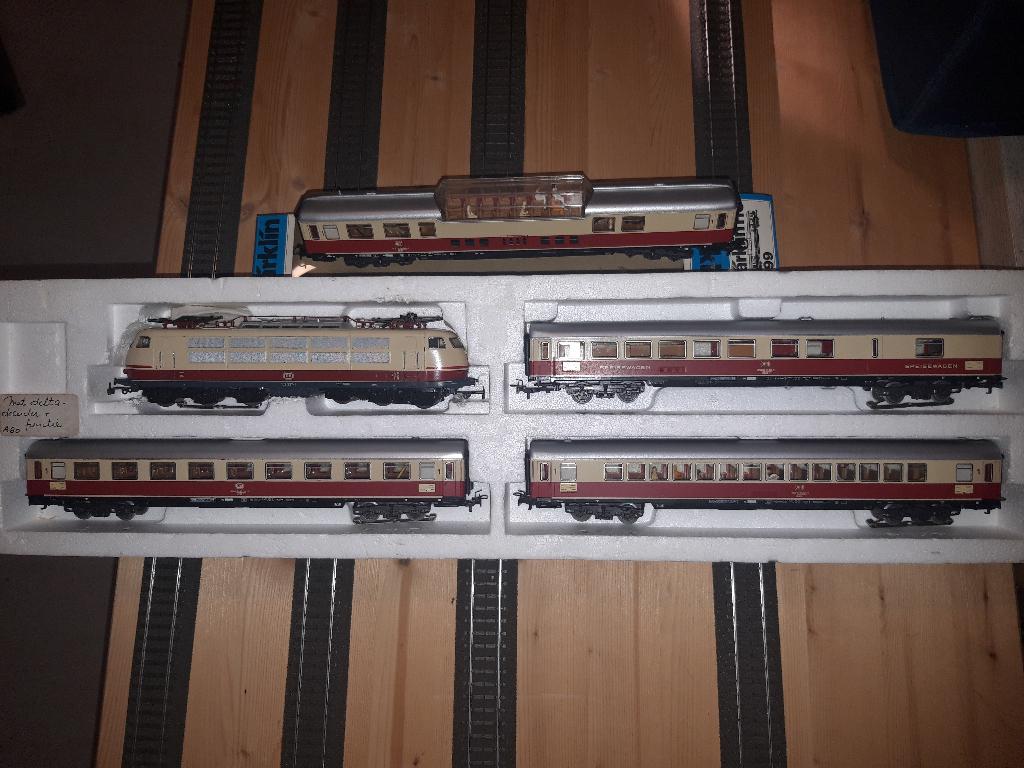 Train TEE DB Marklin H0 exclusive 2852 4099 6 fig preiser, Hobby & Loisirs créatifs, Enlèvement, Comme neuf, Set de Trains, Märklin