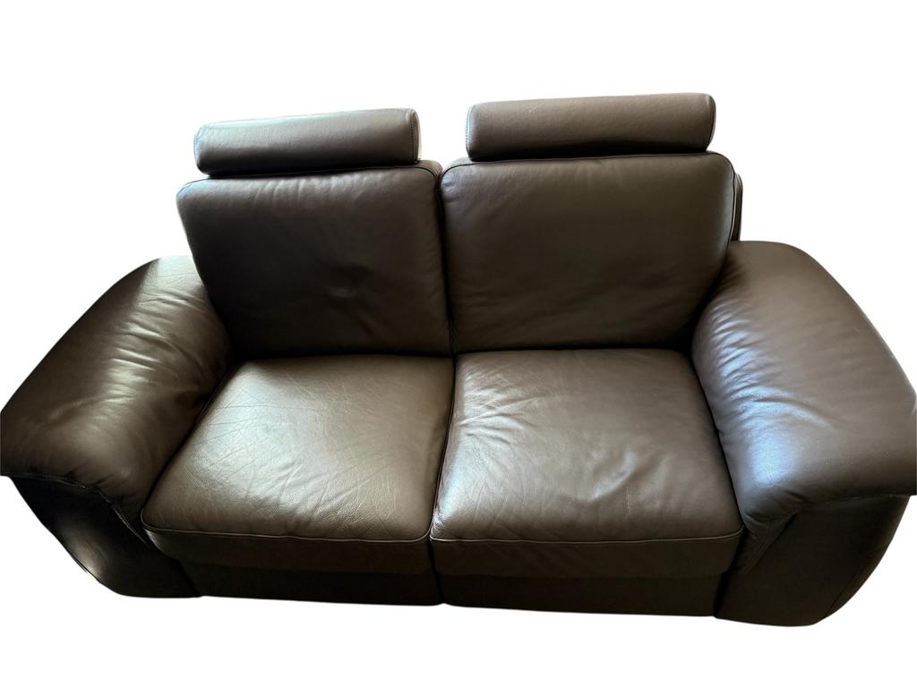 Natuzi 2 zit en club, Ophalen, Tweepersoons, Leer, Zo goed als nieuw