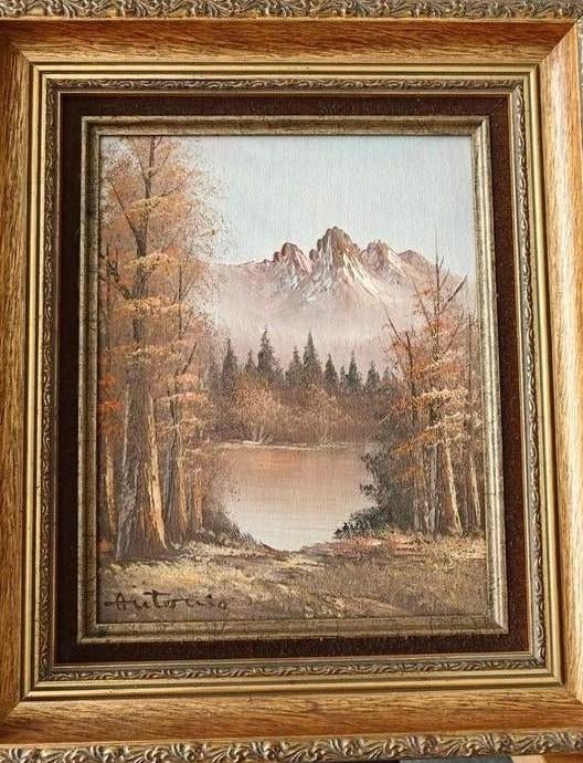 Ingelijst olieschilderij ANTONIO DI VICCARO (1935-) paletmes, Ophalen