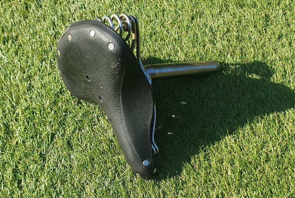 Selle de vélo Brooks vintage en cuir, Enlèvement ou Envoi, Utilisé, Brooks