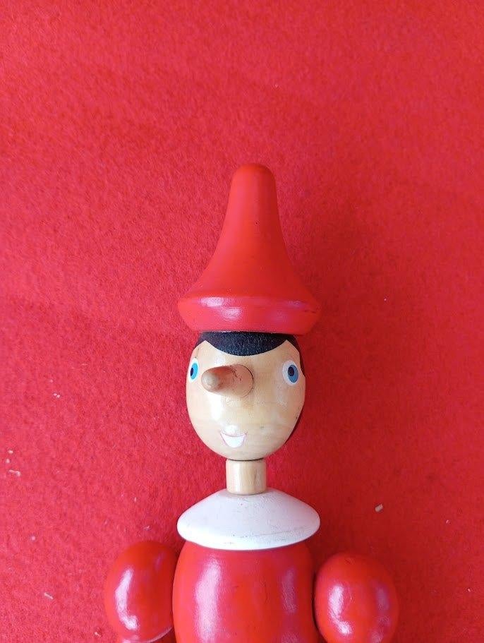 Pinocchio ancien jouet en bois / vintage collection, Enlèvement ou Envoi, Autres types