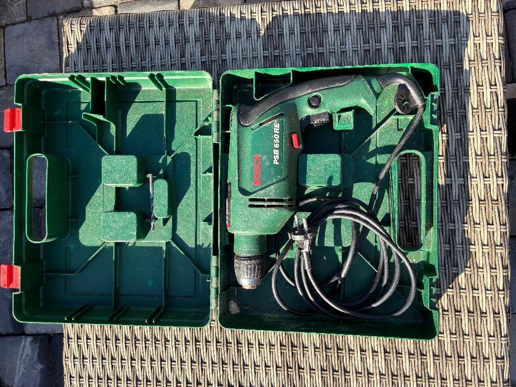 Bosch PSB 650 RE - perceuse à percussion., Bricolage & Construction, 600 watts ou plus, Comme neuf, Enlèvement, Vitesse variable
