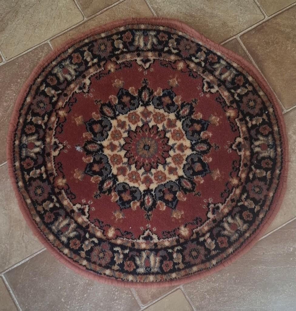 Tapijt, Huis en Inrichting, Stoffering | Tapijten en Vloerkleden, Ophalen, Gebruikt, Overige kleuren, Rond