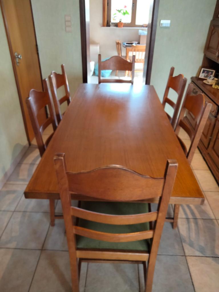 Eettafel met stoelen, Huis en Inrichting, Ophalen, Gebruikt, 4 tot 6 stoelen