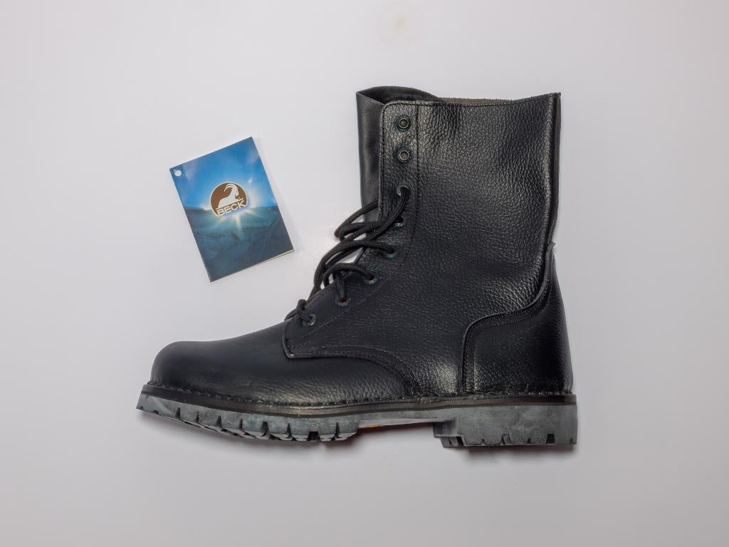 NEW Bottes BECK cuir noir | Semelle Vibram - Lot EU45-46-47, Neuf, Bottes, Enlèvement ou Envoi, Noir