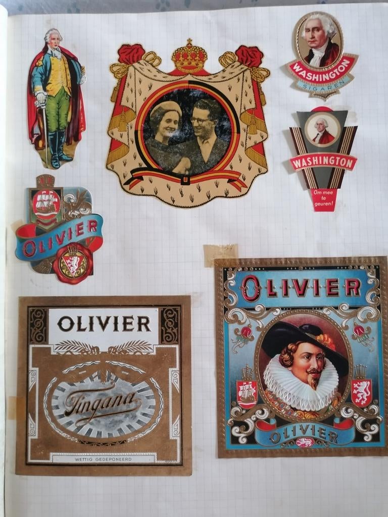 Boek met grote collectie sigarenbandjes, Ophalen, Sigarenbandjes