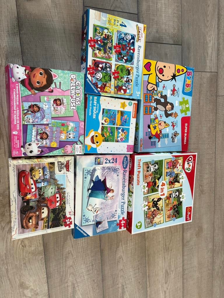 7 kinderpuzzels gratis., Ophalen, Gebruikt