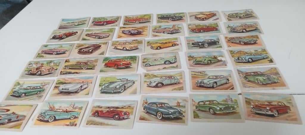 jacques chromo's auto's 1954, Verzamelen, Ophalen of Verzenden, Gebruikt, Prent