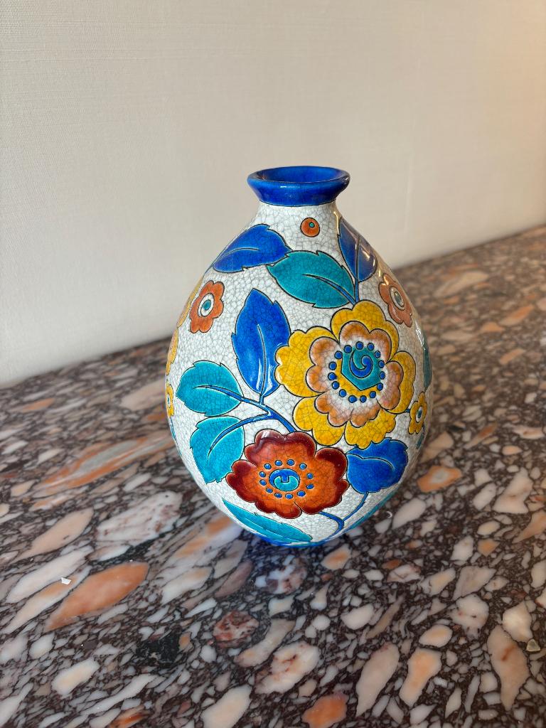 Boch Keramis vaas 23cm, Antiek en Kunst, Ophalen