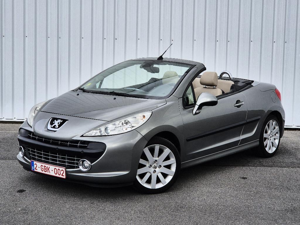 Peugeot 207cc (CABRIO) 1.6i Zeer nette staat., Autos, Peugeot, Cuir, Argent ou Gris, Achat, Beige